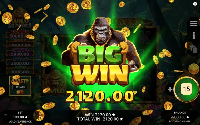 Wild Silverback – didelis laimėjimas su sukauptomis monetomis