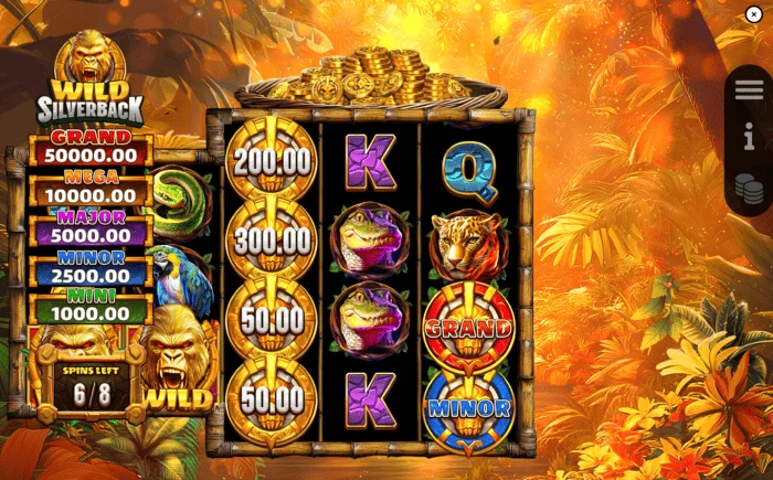 Wild Silverback – žaidimo ekranas per Free Spins